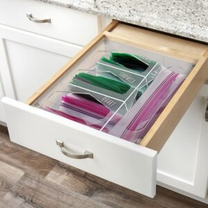 ondisplay luxe acrylic kitchen drawer zip food storage bag organizer