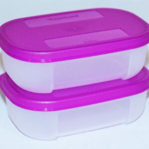 Tupperware Set of 2 Freezer Mates Mini Containers 4 Ounces Purple
