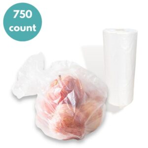 PackagingSuppliesByMail 3000 pcs 11"X17" 4 Rolls HDPE Clear Produce Grocery Market Bag