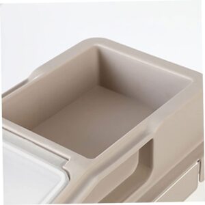 BVSPA Ingredient Storage Bin Container 10kg Rice Dry Food Sealed on Wheels with Lid Measuring Cup