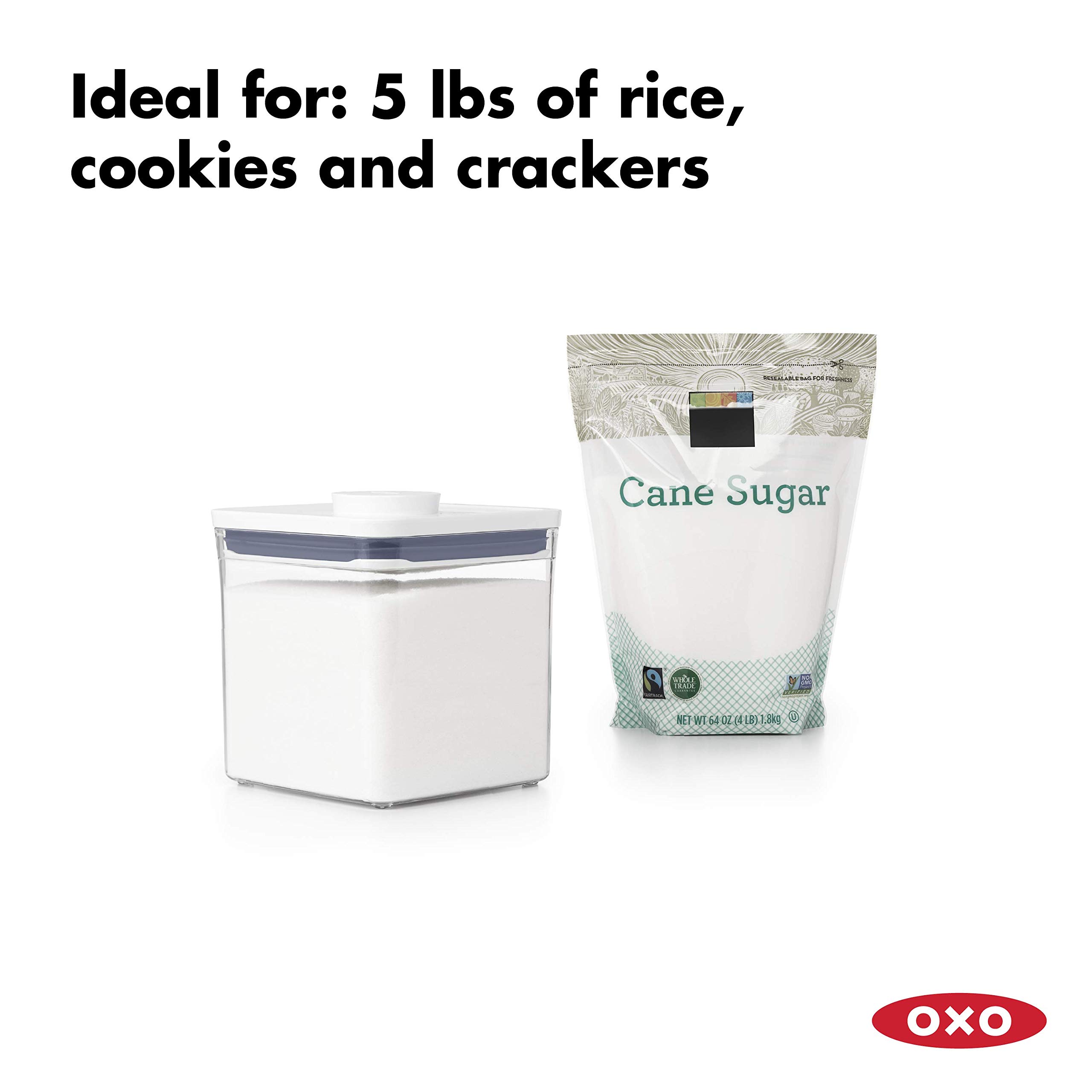 OXO Good Grips 6 Piece Canister Set with Scoops + OXO Good Grips POP Airtight Food Storage Container