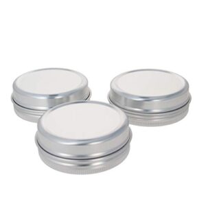 othmro 30pcs 2oz metal round tins aluminum tin cans jar refillable containers 60ml tin cans tin containers bottles with screw lid for salve spices lip balm tea candies silver 2.67×0.98inch