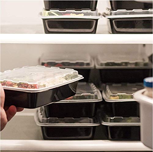 Snap Pak 12010 Storage Containers 28 oz. Clear Lid/Black Base BPA Free, Microwave, Freezer & Dishwasher Safe Air Tight Seal, Very Durable Keeps Food F