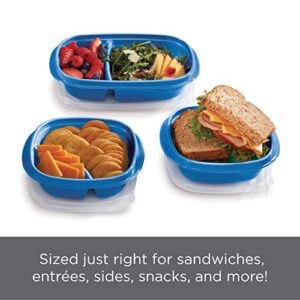 Rubbermaid 50-Piece Food Storage Containers with Lids for Lunch, Meal Prep, and Leftovers, Dishwasher Safe, Set of 25, Marine Blue