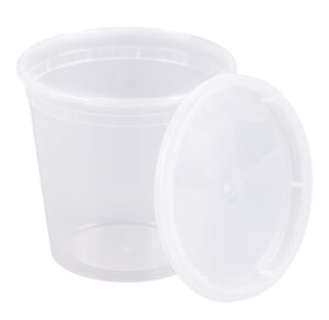 4u'life microwavable translucent plastic deli container and lid combo pack (24 oz (pack of 9))