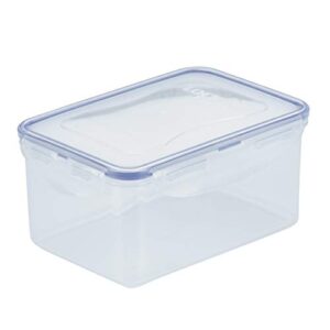 LOCK & LOCK Easy Essentials Food Storage lids/Airtight containers, BPA Free, Rectangle-37 oz-for Pasta, Clear
