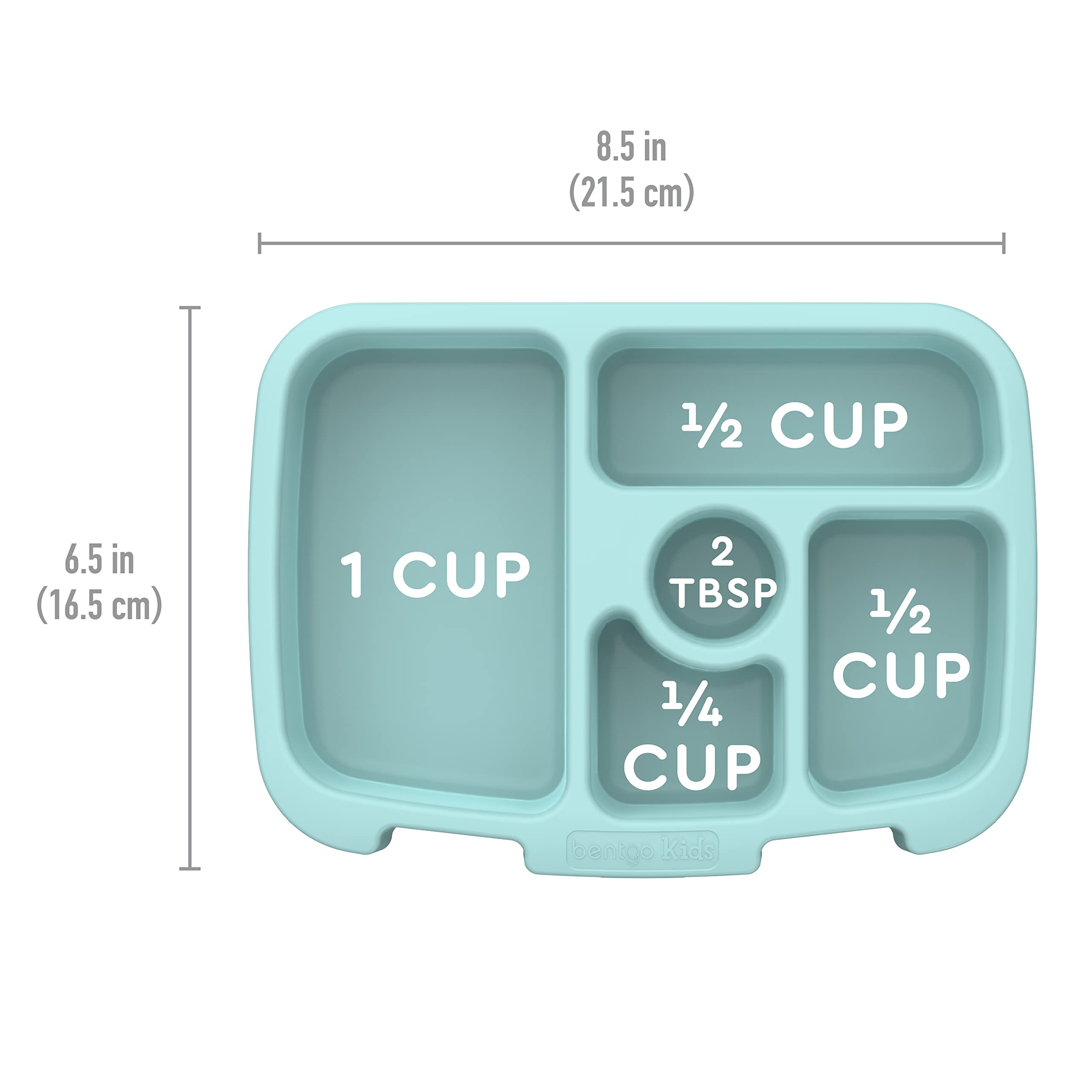 Bentgo® Kids Prints Tray with Transparent Cover - Reusable, BPA-Free, 5-Compartment Meal Prep Container with Built-In Portion Control for Healthy Meals At Home & On the Go (Sea Life)