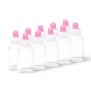 reusable liquid container (30cc) - squeezable travel bottle bpa-free with twist cap - 10 bottle pack
