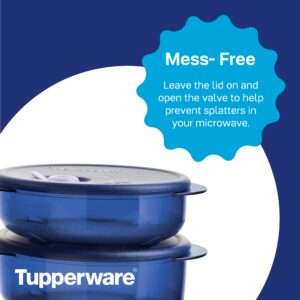 Tupperware Brand Vent ‘N Serve 7 Container Set - Prep, Freeze & Reheat Meals + Lids - Dishwasher, Microwave & Freezer Safe - BPA Free