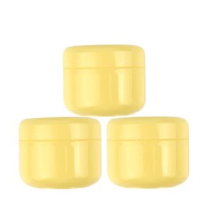 20 pcs 100ml plastic cream container round yellow jars face cream lotion pot cosmetics storage container diy makeup sample