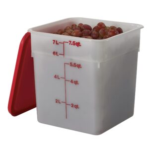 Cambro 8SFSP148 White Poly 8 Qt Cam-Square Container