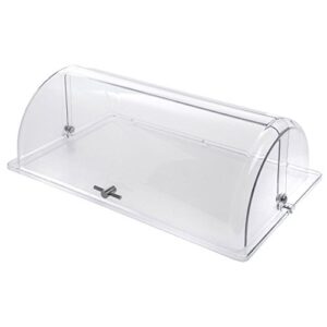 HUBERT Rolltop Chafer Cover Full Size Polycarbonate - 21 1/4 L x 13 1/4 W x 7 1/2 H