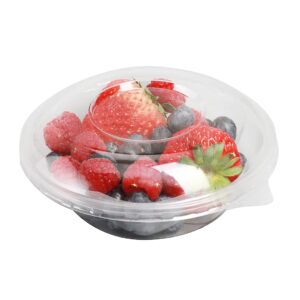 restaurantware lids only: thermo tek lids for 8-12- 16-ounce disposable salad bowls500 round deli bowl lids - bowls sold separately air-tight clear plastic salad container bowl lids