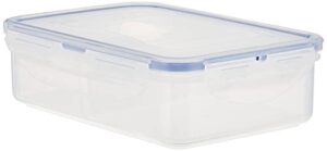 lock & lock airtight rectangular food storage container with removable divider 18.60-oz / 2.32-cup