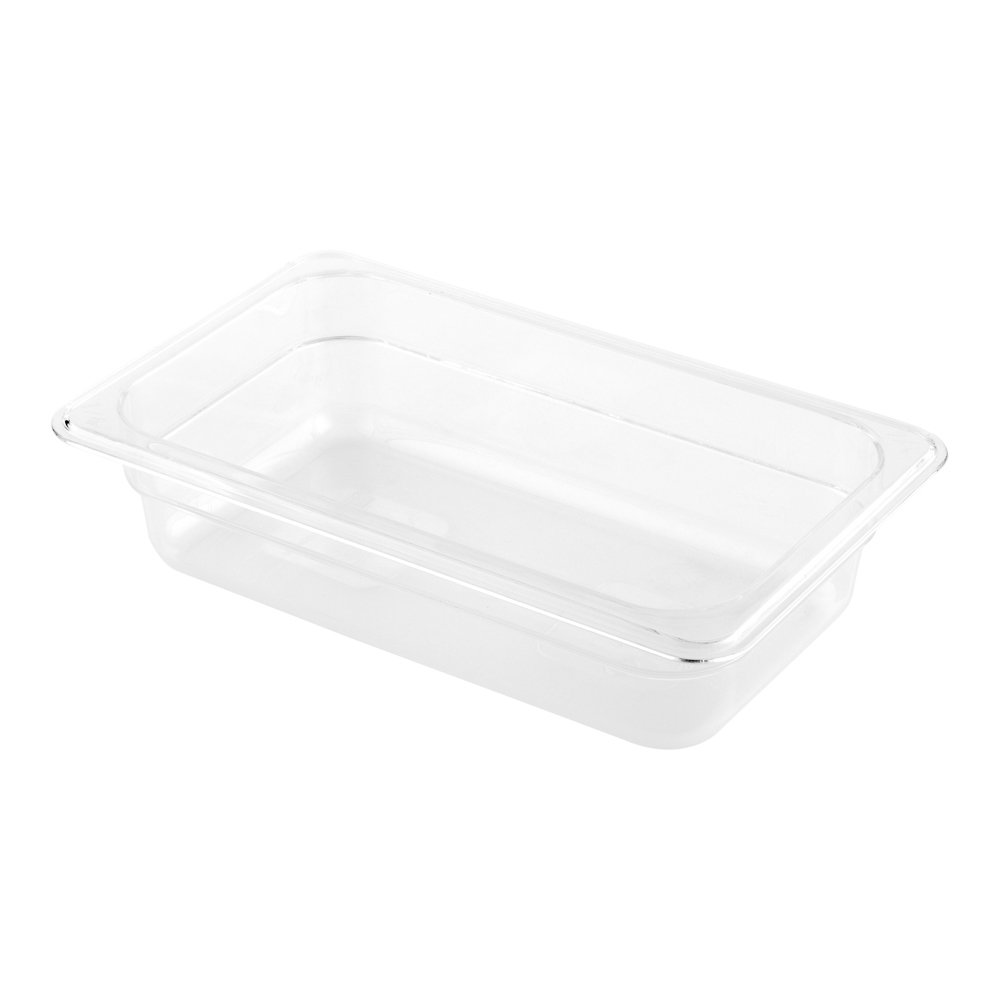 Restaurantware Met Lux 2.5 Inch Deep Food Pans 1 1/4 Size Commercial Food Storage Container - Freezable Avoids Breaking Clear Plastic Cold Pans Dishwashable For Kitchens Restaurants Or Cafeterias