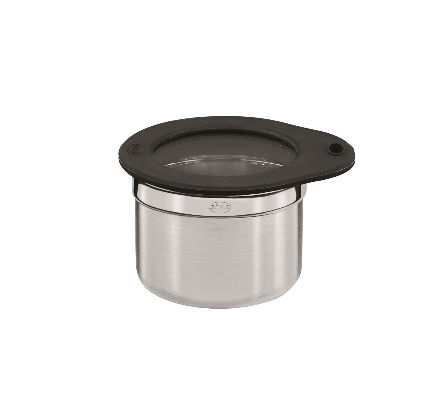 RÖSLE Lunch Box - Food Storage Box - 18/10 Stainless Steel - Hygienic and Taste-Neutral Jar - Dishwasher Safe, 8 cm