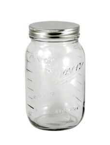 grant howard glass storage jar, clear