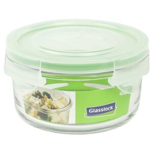 glass lock 405ml round food container, 1 ea
