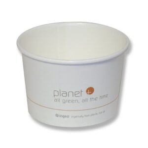 planet+ 100% compostable pla laminated food container, 16-ounce, 500-count case