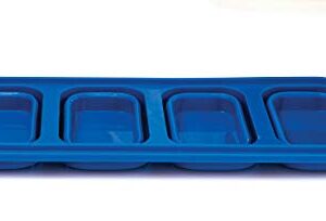 HIC Kitchen Prep-N-Freeze Portion Tray with Lid, Collapsible LFGB Silicone, 6-Ounce Sections