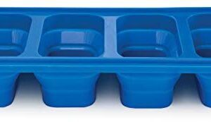 HIC Kitchen Prep-N-Freeze Portion Tray with Lid, Collapsible LFGB Silicone, 6-Ounce Sections