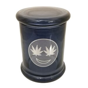 emoji stash jar pot leaf stash jar 420 airtight pop top glass smellproof medical flower storage 6oz