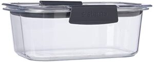 sistema food storage container, 920 ml, clear with grey clips and seal