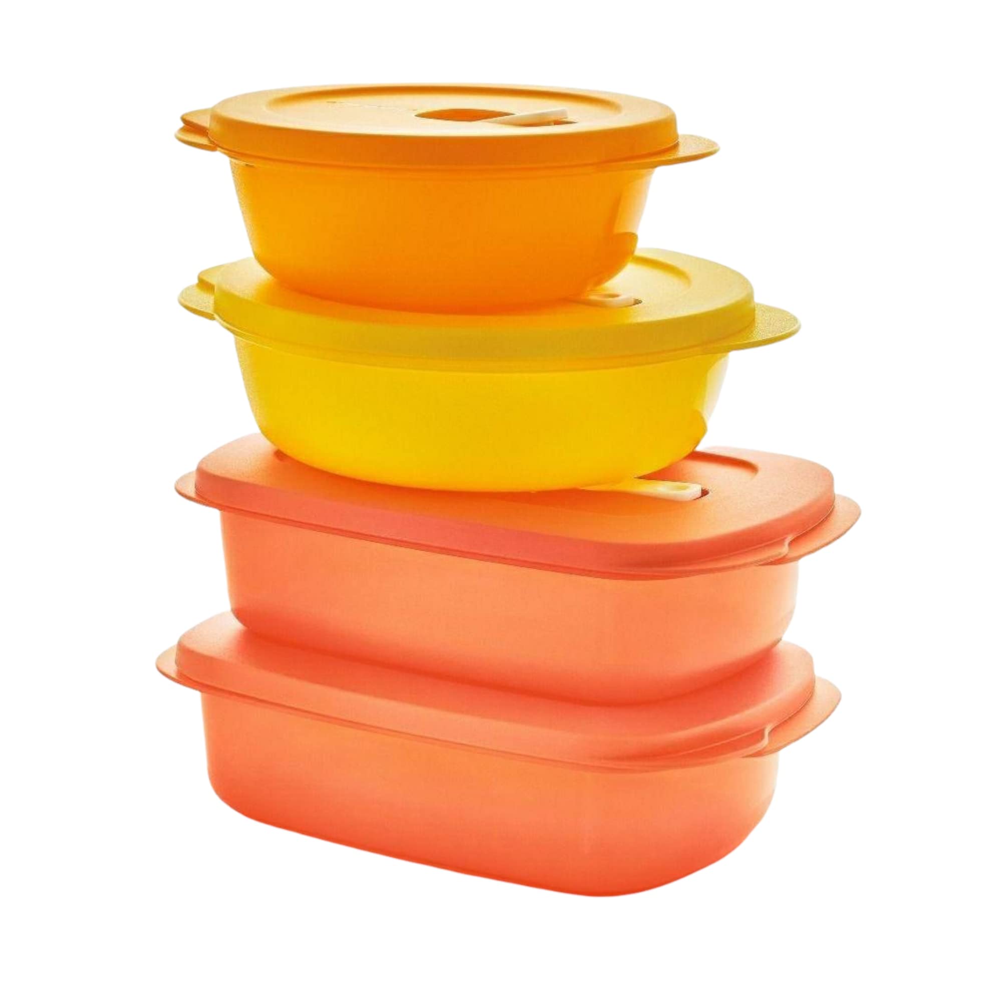 New Tupperware Tupperware CrystalWave Plus Microwave Reheatable 4 Piece Container Set (CWPS)
