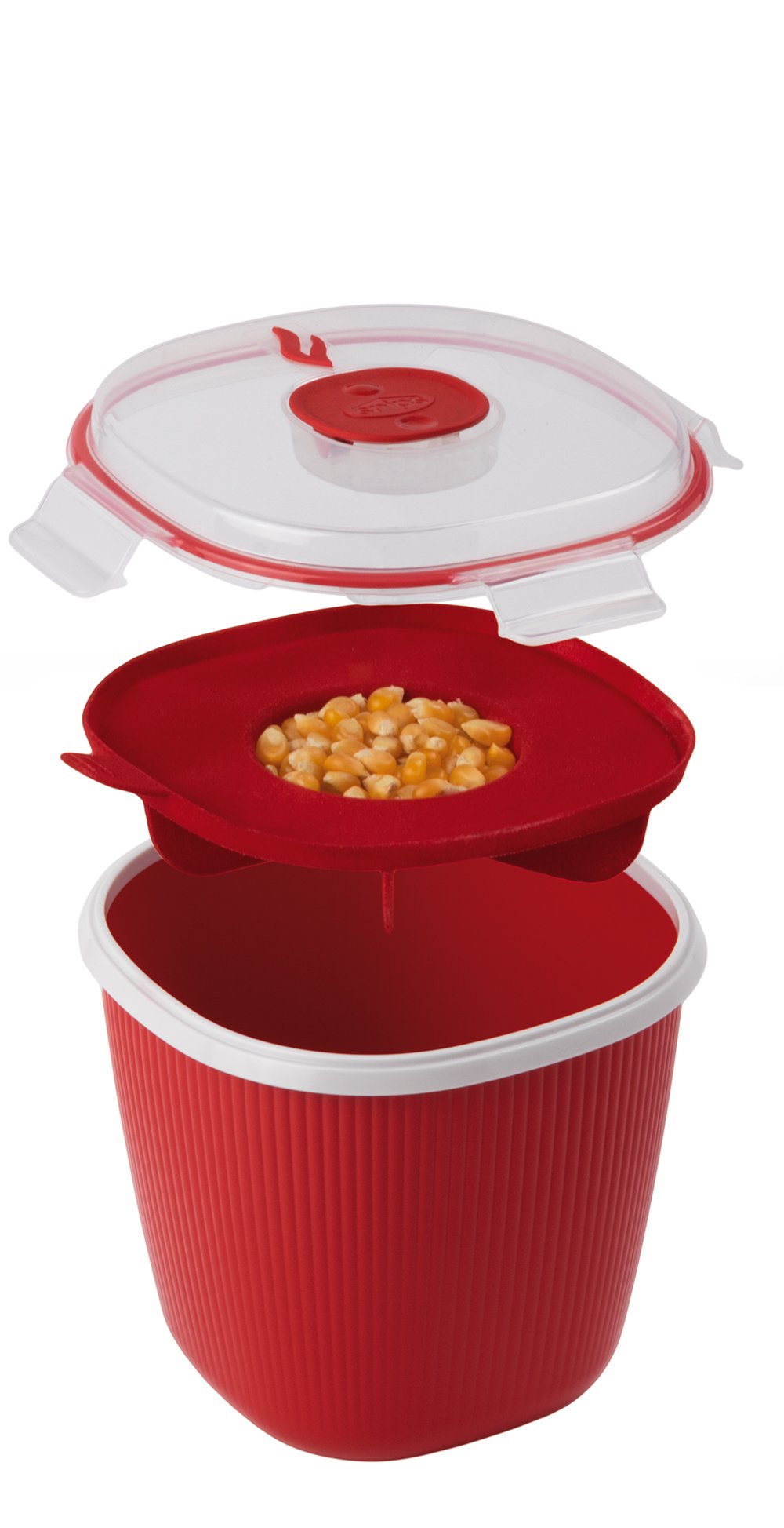 Snips, 6-Cup Microwave Popcorn Popper, Red