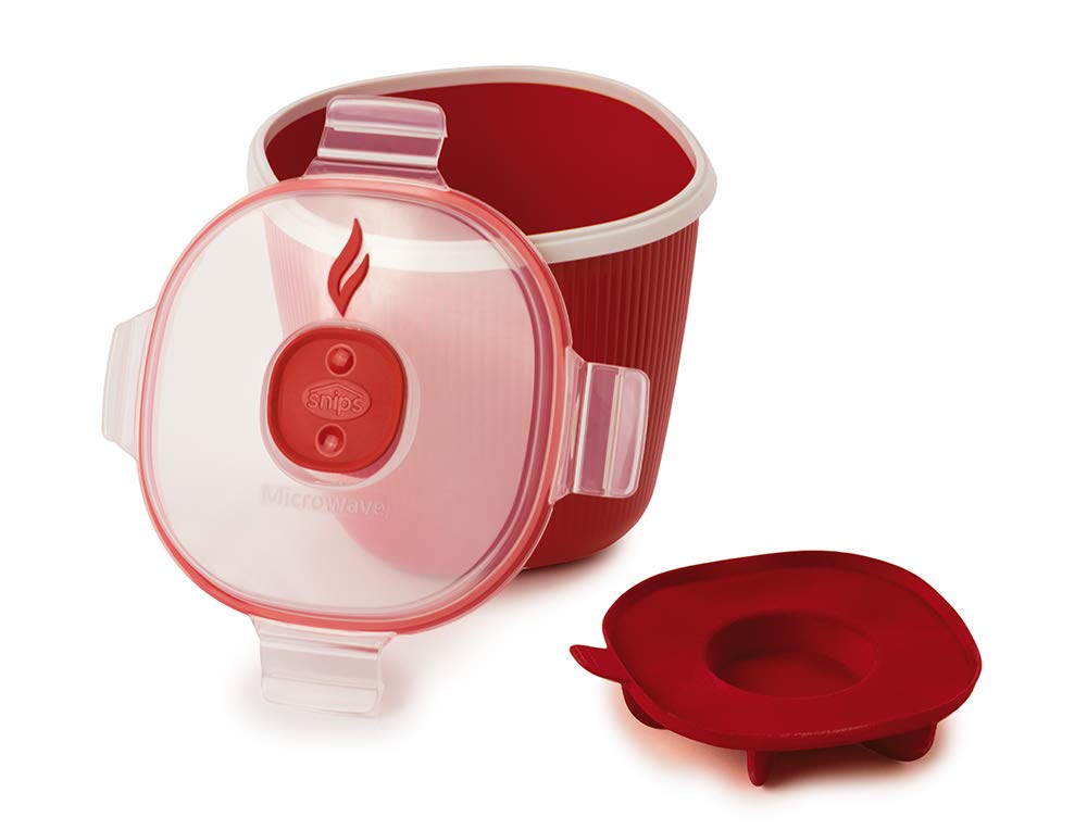 Snips, 6-Cup Microwave Popcorn Popper, Red