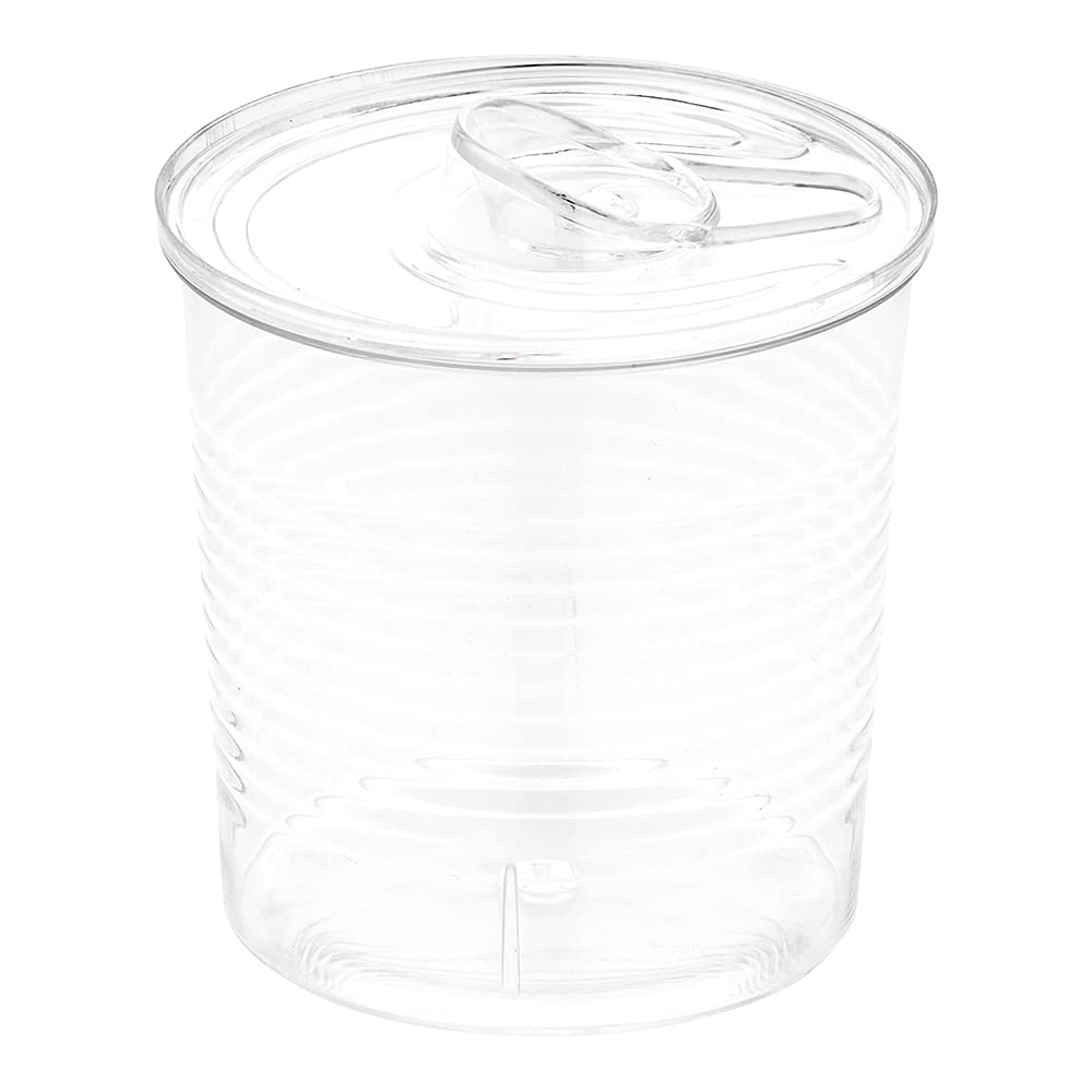 Restaurantware Restaurantware 4 oz Round Clear Plastic Tin Can - with Lid - 2 1/2" x 2 1/2" x 2 3/4" - 100 count box