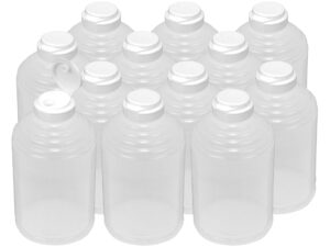 poly farm bottle, 24 oz skep, with 38mm flip top cap and seal, ldpe, (great for honey) (12)
