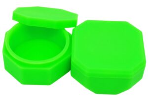 vitakiwi 223ml large silicone wax container concentrate oil jar non-stick multi-use (green)