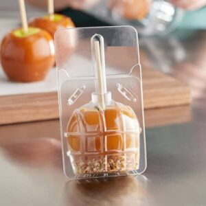 oasis supply apple candy containers - 20 paper candy apple sticks + 20 candy apple bubble containers – supplies for candy packaging