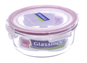 glasslock rp524 round oven safe food glass containers, 720-ml (24½-ounce or 3-cups)