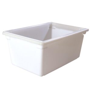 carlisle foodservice products storplus food storage container with stackable design for catering, buffets, restaurants, polyethylene (pe), 16.6 gallon, white