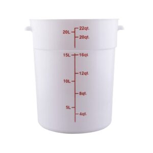 cenpro 29a-062 round food storage container - 20 qt. capacity - white - nsf