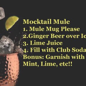 Easy Order Mocktail Cards, 20 Count Variety Pack - Hand to Bartender Or Server to Get Exactly What You Want - Mocktail Recipe Book for Dry January (Mocktail Variety Pack)