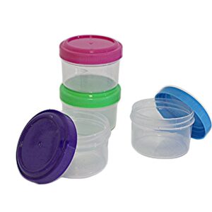 Twist Top Salad Dressing Cups Kitchen Storage Container Pack of 4 Reusable Dipping Sauce