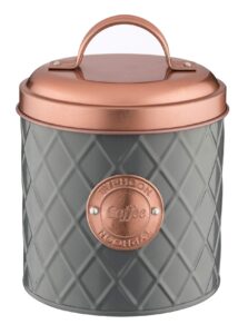 typhoon henrik grey lid coffee storage canister with copper lid, 12 cm