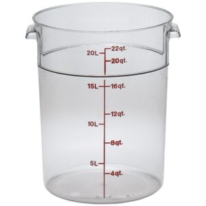 cambro rfscw22135, 22 qt polycarbonate food storage container - camwear round (78596)