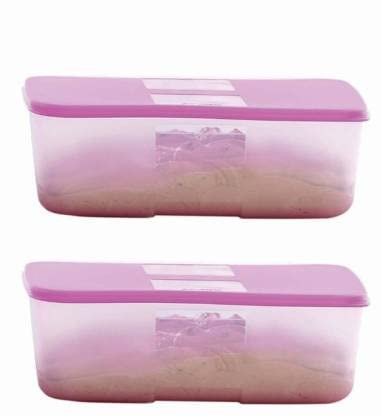 Tupperware Freezermate - 1.5 L Plastic Fridge Container (Pack of 2, Pink)