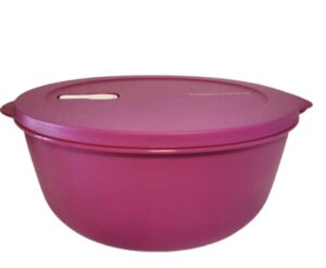 new tupperware large crystalwave microwave container plus 4-qt / 4l bowl pink