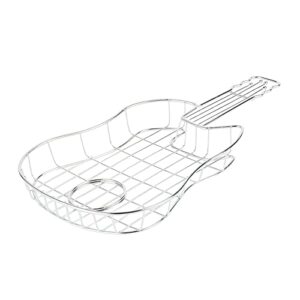 g.e.t. 4-81929 guitar serving basket with one sauce cup holder, stainless steel, sauce cup sold separately