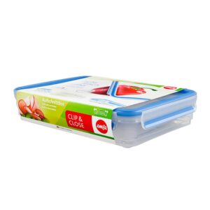 emsa food container "clip & close" 55.79 fl. oz., transparent/blue