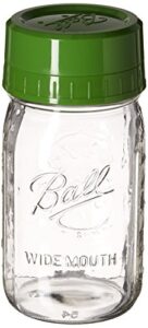 ball r pour & measure cap with wide mouth jar-quart, green