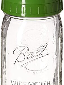 Ball R Pour & Measure Cap with Wide Mouth Jar-Quart, Green