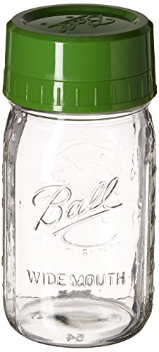 Ball R Pour & Measure Cap with Wide Mouth Jar-Quart, Green