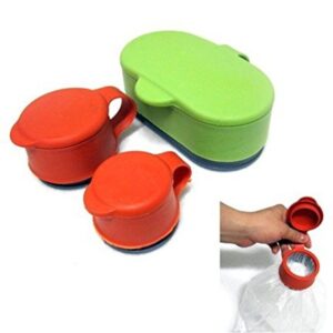 Food Multifunctional Silicone Sealing Cap. 3-piece Set, Food Saver Cap. Food Sealing cap By Giftkoncepts