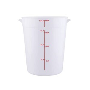 cenpro 29a-053 round food storage container - 8 qt. capacity - white - nsf